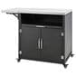 Hearth and Haven Patio Serving Cart in Matte Black, , large