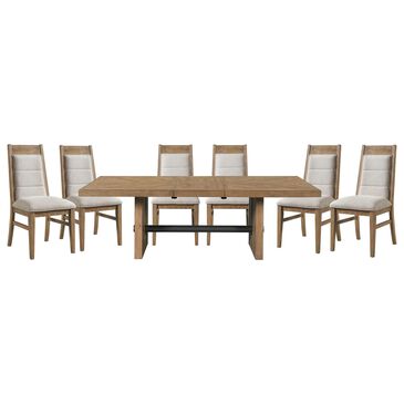 Hawthorne Furniture Landmark 42 X 76-96" Trestle Table and Chairs in Weathered Oak, , large