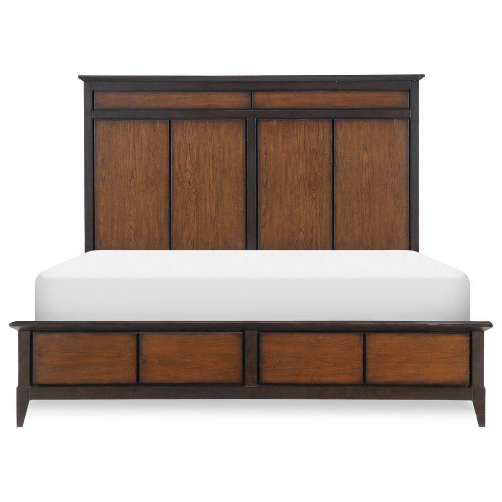 Legacy Classic Fenmore King Panel Bed in Mocha and Distressed Cherry, , large