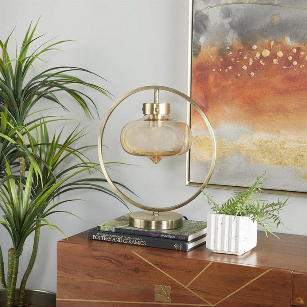 Maple and Jade LED Rotary Socket Table Lamp in Gold, , large