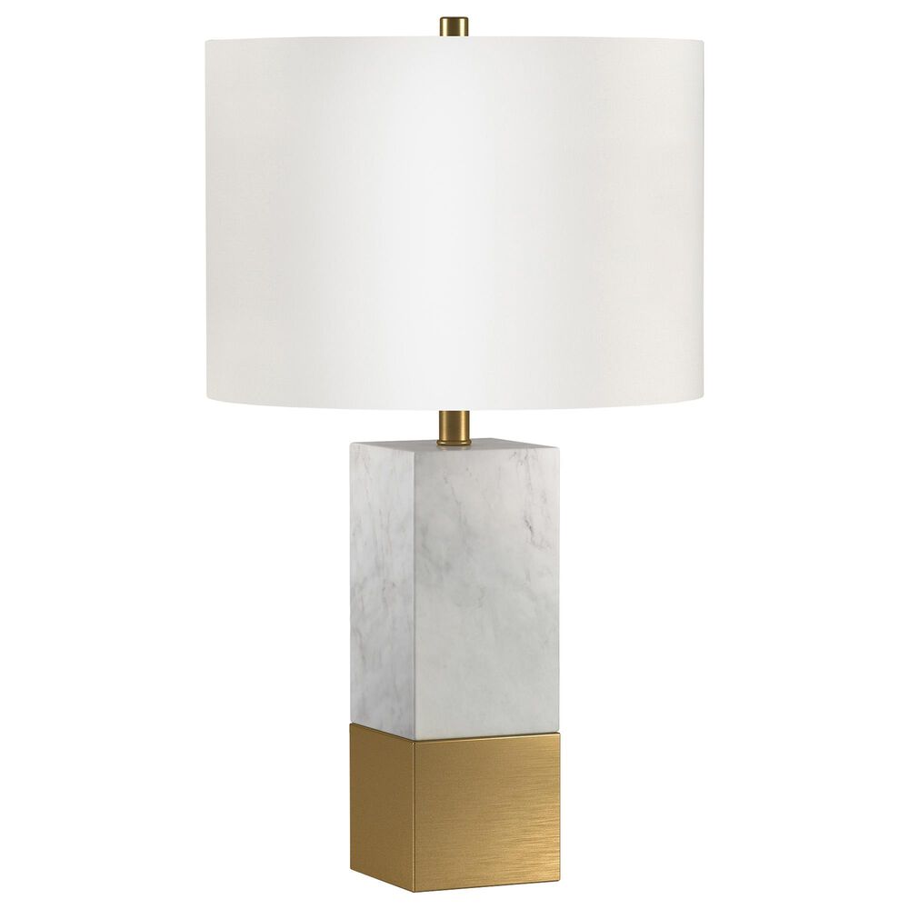 Hudson and Canal Lena Table Lamp in Marble and Brass, , large