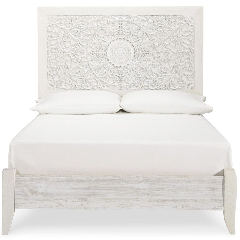 Ashley Paxberry Full Bed in White Wash, , large