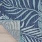 Nourison Garden Oasis GOA02 Navy 4" x 6" Indoor/Outdoor Area Rug, , large