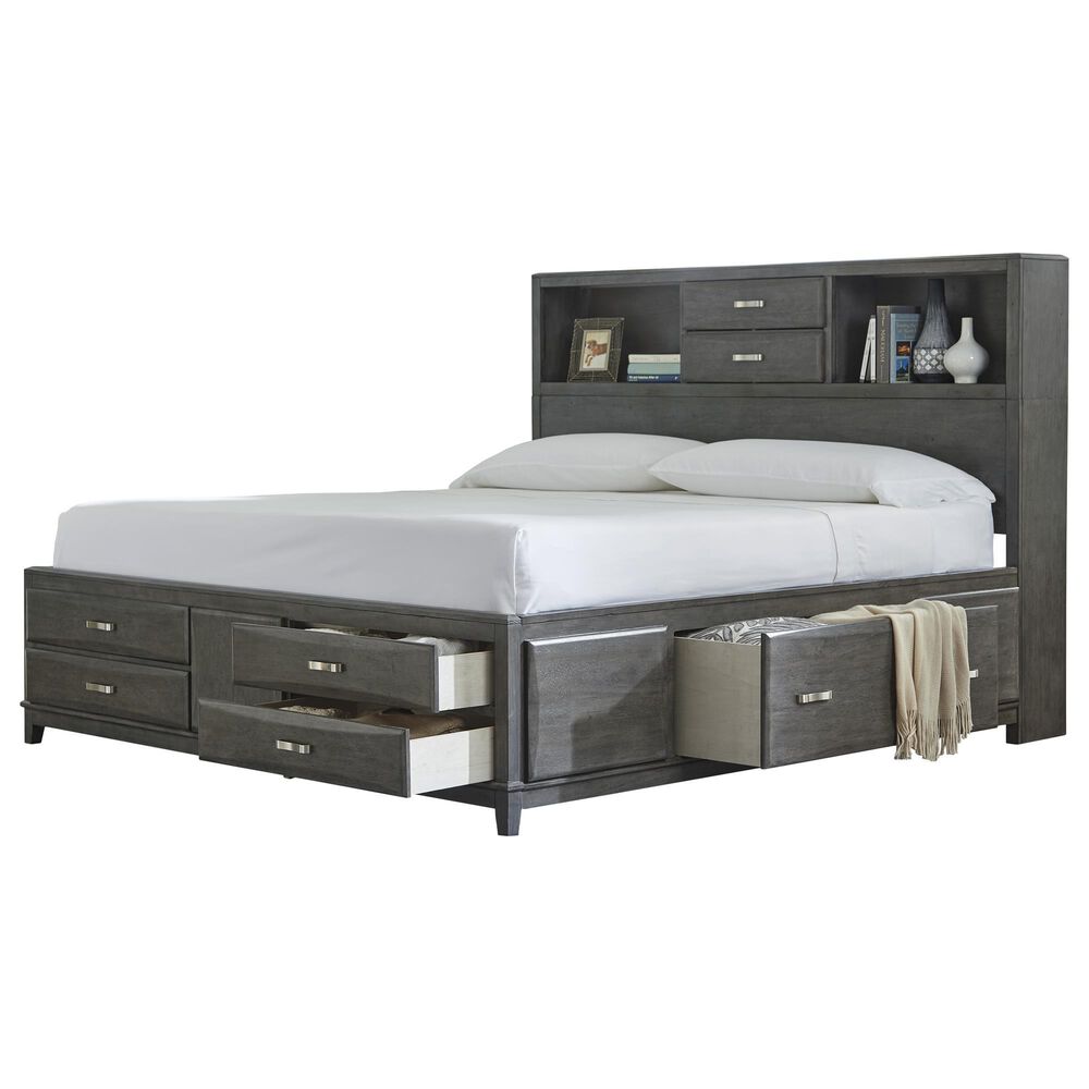 Ashley Caitbrook Cal King Storage Bed in Gray, , large
