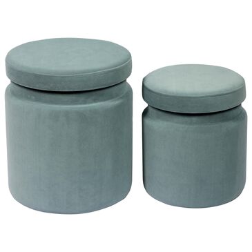 Tov Furniture Kris Storage Ottoman in Sea Blue (Set of 2), , large