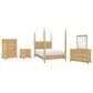 St Claire Home Today"s Traditions 5 Piece Full Platform Poster Bed Set in Natural Hickory, , large