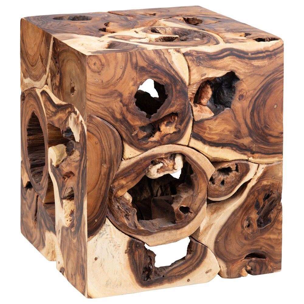 Crestview Collection Borneo Suar End Table in Brown, , large