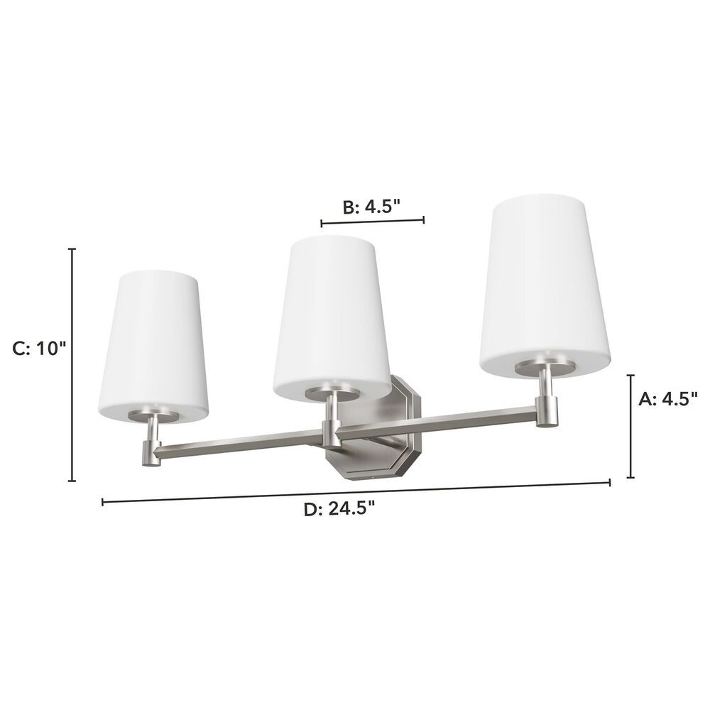 Hunter Nolita 3-Light Vanity in Brushed Nickel, , large