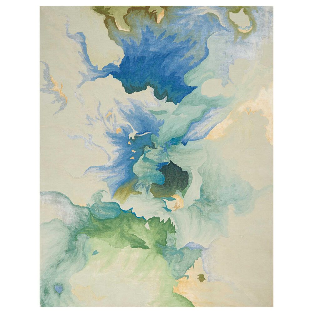 Nourison Prismatic PRS16 7"9" x 9"9" Seafoam Area Rug, , large