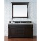 James Martin Vanities Brookfield 60" Single Bathroom Vanity in Burnished Mahogany with 3 cm Lime Delight Quartz Top and Rectangular Sink, , large
