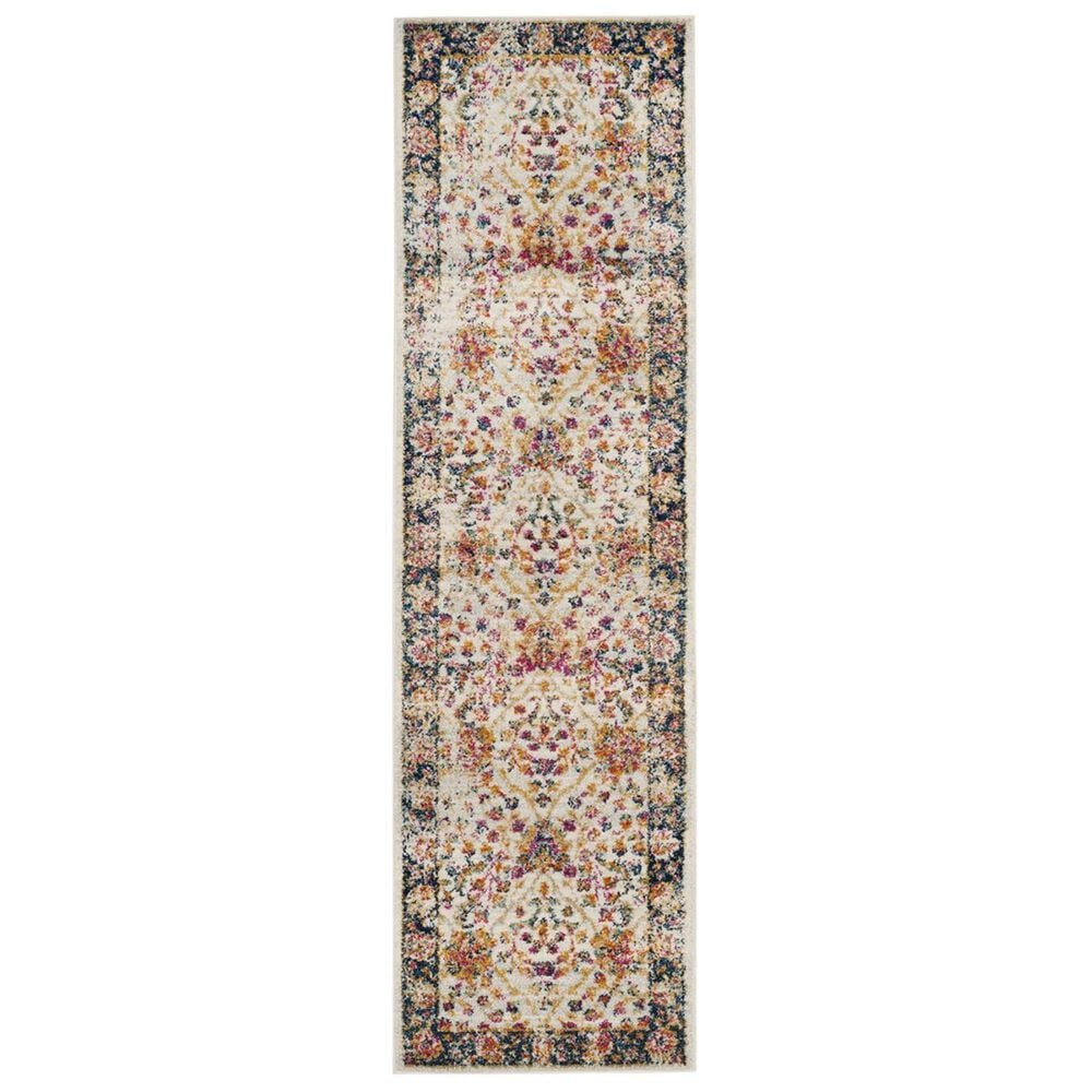 Safavieh Madison MAD609D-26 2"3" x 6" Cream/Navy Runner, , large
