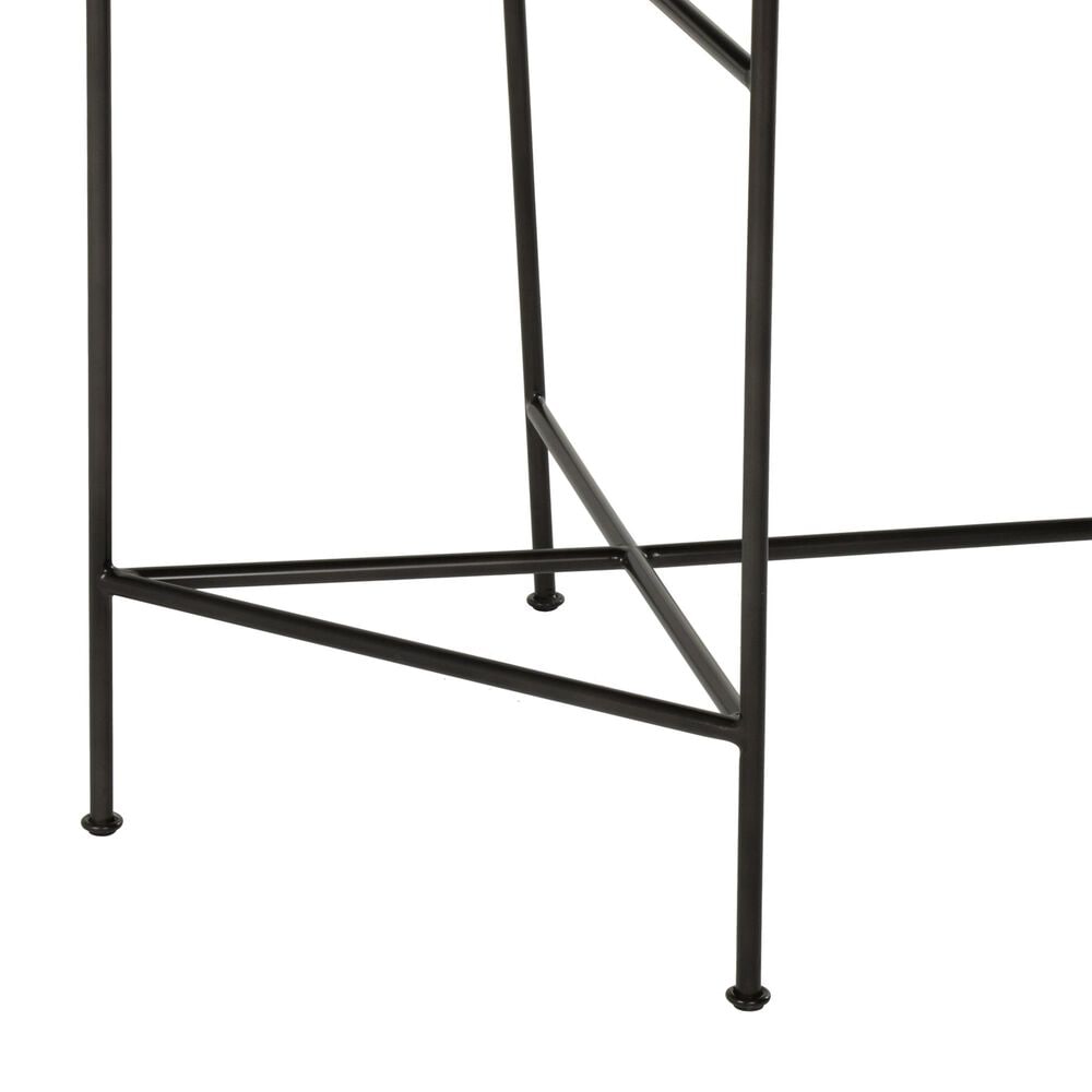 Four Hands Wharton Metal and Faux Leather Counter Stool in Distressed Black, , large