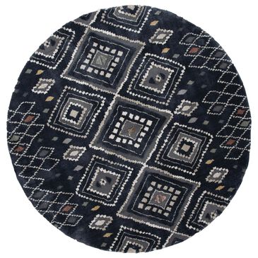 Central Oriental Stonington Iris Denim and Multicolor 7"10" Round Area Rug, , large