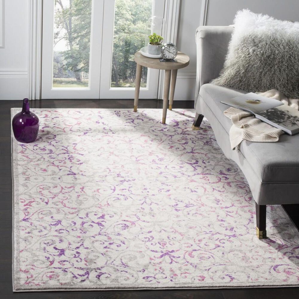 Safavieh Skyler SKY198F 5&#39;1&quot; x 7&#39;6&quot; Ivory and Pink Area Rug, , large