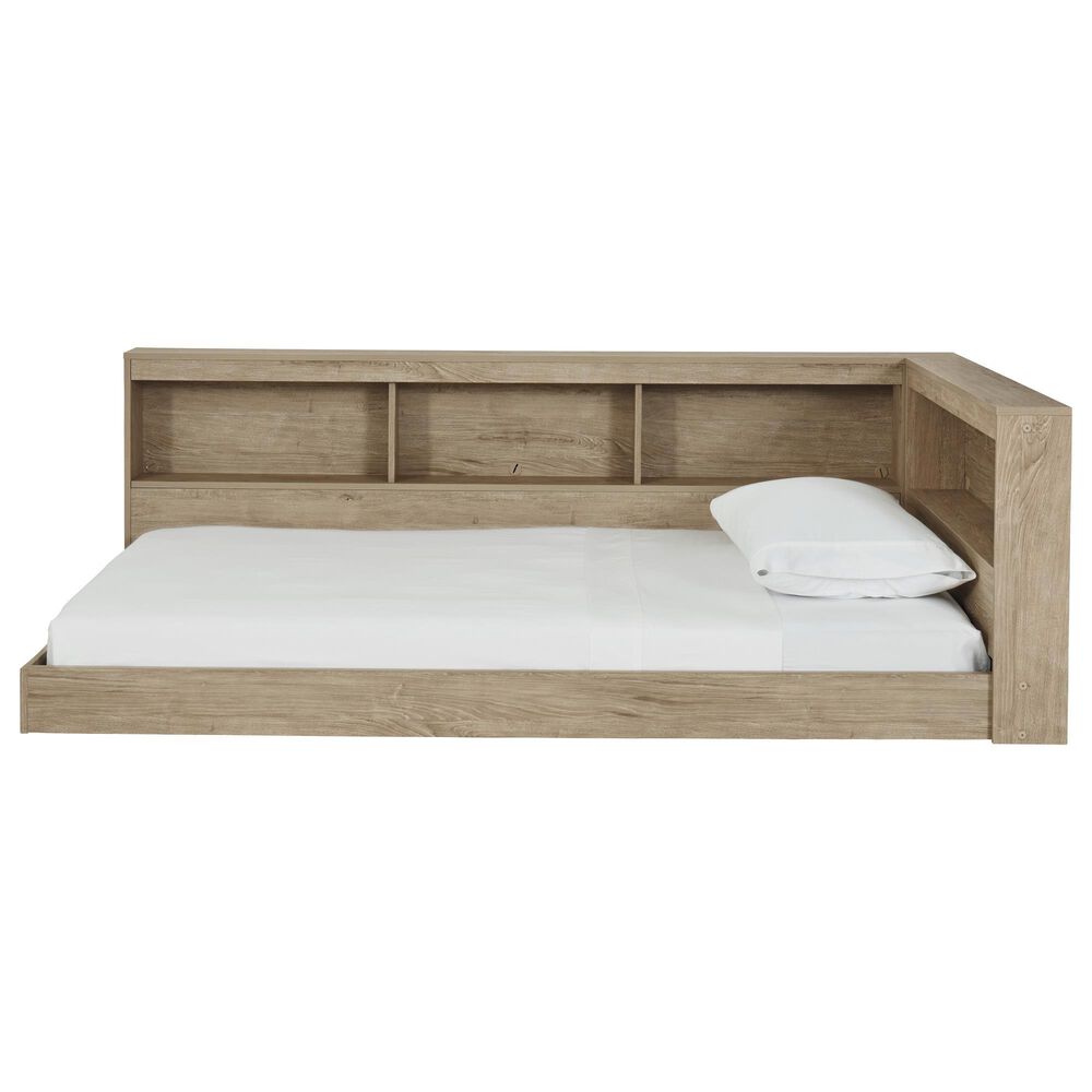 Ashley Oliah Twin Bookcase Storage Bed in Natural, , large