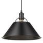 Golden Lighting Orwell 14" 1-Light Pendant in Matte Black, , large