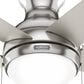 Hunter Aren Low Profile 44" Ceiling Fan with LED Lights in Brushed Nickel, , large