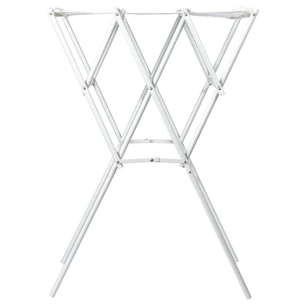 Household Essentials Foldable Clothes Drying Rack in White, , large