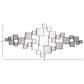 Maple and Jade 21" x 48" Glass Geometric Wall Mirror with Square Mirrors in Silver, , large