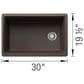 Blanco Inteos 30" Undermount Single Bowl Kitchen Sink in Cafe, , large