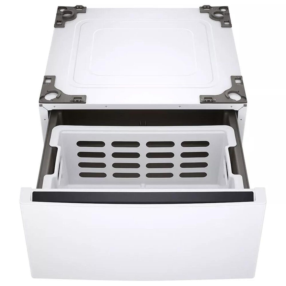 LG Front Load Washer and Electric Dryer with Pedestal in White, , large