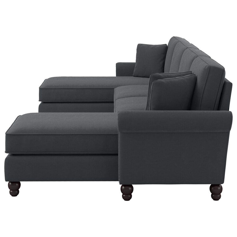 Bush Coventry 3-Piece 131&quot; Double Chaise Sectional in Dark Gray, , large