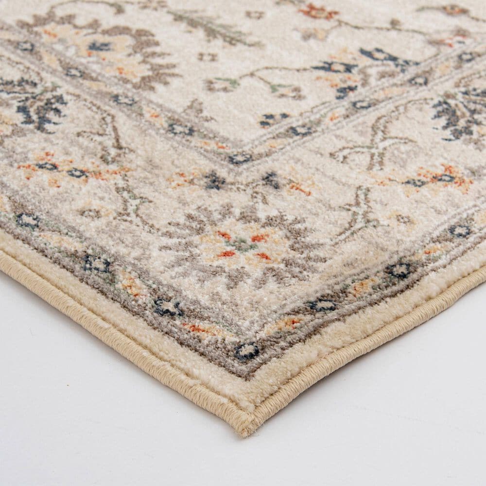 Central Oriental Minerva Roan 7&#39;10&quot; x 9&#39;10&quot; Alabaster and Storm Area Rug, , large