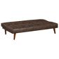Pacific Landing Jenson Push Back Convertible Sofa Bed in Dark Coffee Brown, , large