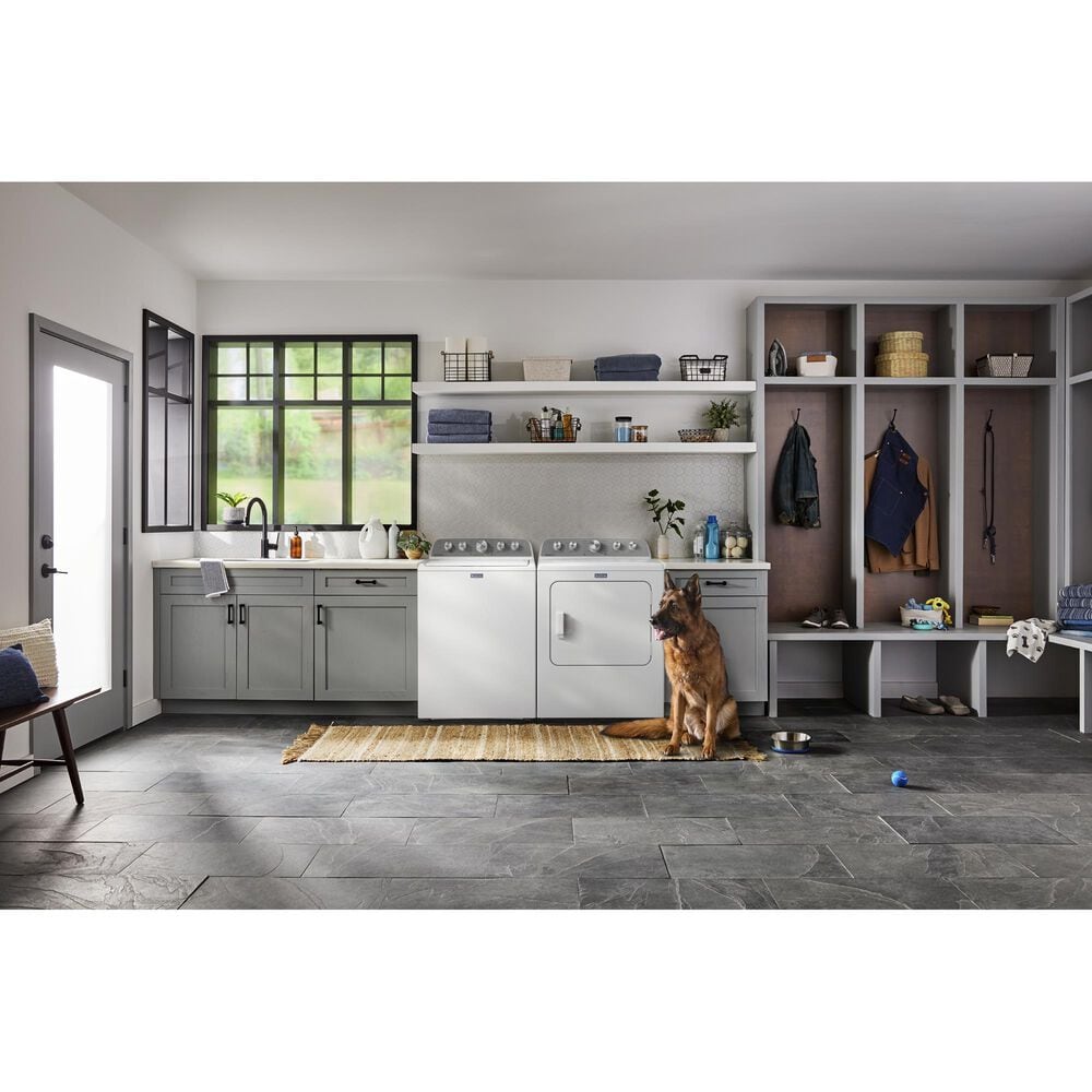 Maytag 7 Cu. Ft. Front Load Electric Dryer with Pet Pro Option in White, , large