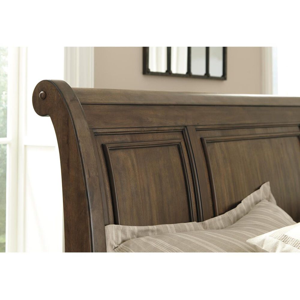 Ashley Flynnter King Storage Bed in Medium Brown, , large