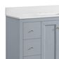 37B Claudine 48" Single Bathroom Vanity in Soft Blue with Glossy White Composite Stone Top and Backsplash, , large