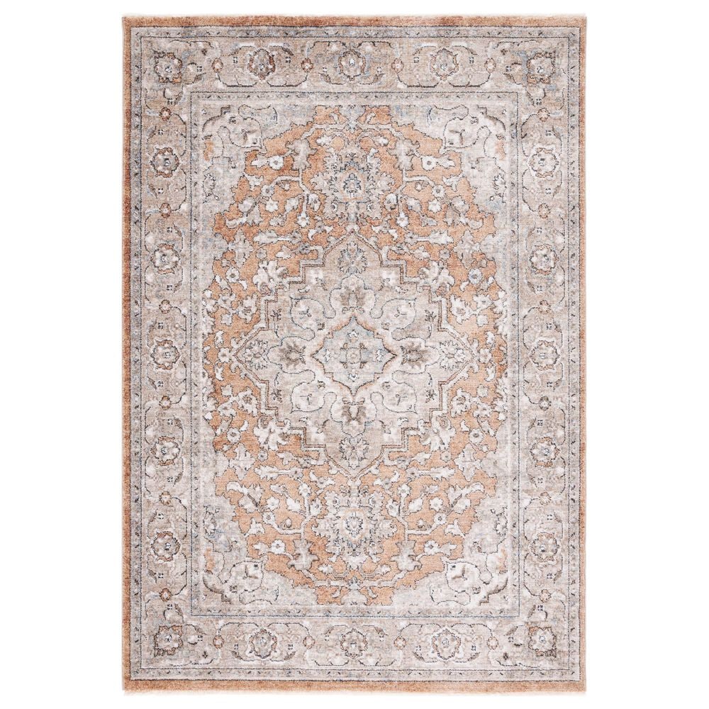 Safavieh Jasmine 5"3" x 7"7" Orange and Grey Area Rug, , large