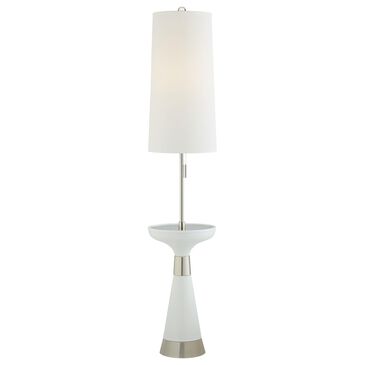Pacific Coast Lighting Otis Floor Lamp with Shelf in White, , large