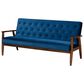 Baxton Studio Sorrento Stationary Sofa in Navy Blue Velvet, , large