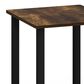HOMLUX 2-Tier End Table in Amber Pine and Black (Set of 2), , large