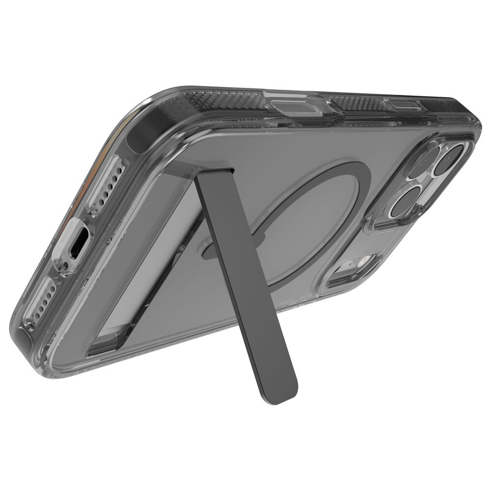 Zagg Santa Cruz Snap for MagSafe Clear Phone Case with Stand for iPhone 17 Pro Max in Midnight Black, , large