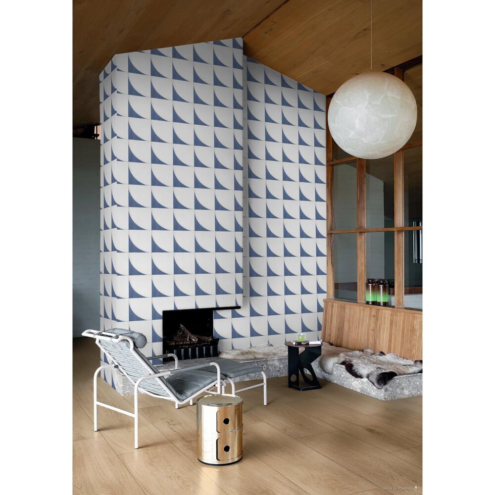 Marazzi Scenario Blue Crescent 8&quot; x 8&quot; Porcelain Tile, , large