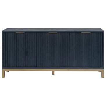 Urban Home Kentfield 3-Door Sideboard in Black and Brass, , large