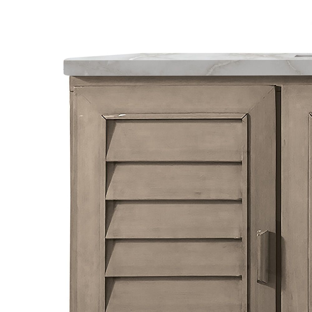 James Martin Vanities Portland 48" Single Bathroom Vanity in Whitewashed Walnut with 3 cm Eternal Jasmine Pearl Silestone Top, Rectangular Sink and FreePower Wireless Charger, , large