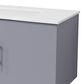 Lexora Home Geneva 80" Double Bathroom Vanity in Dark Grey with 2 cm White Cultured Marble Top and Rectangular Sinks, , large