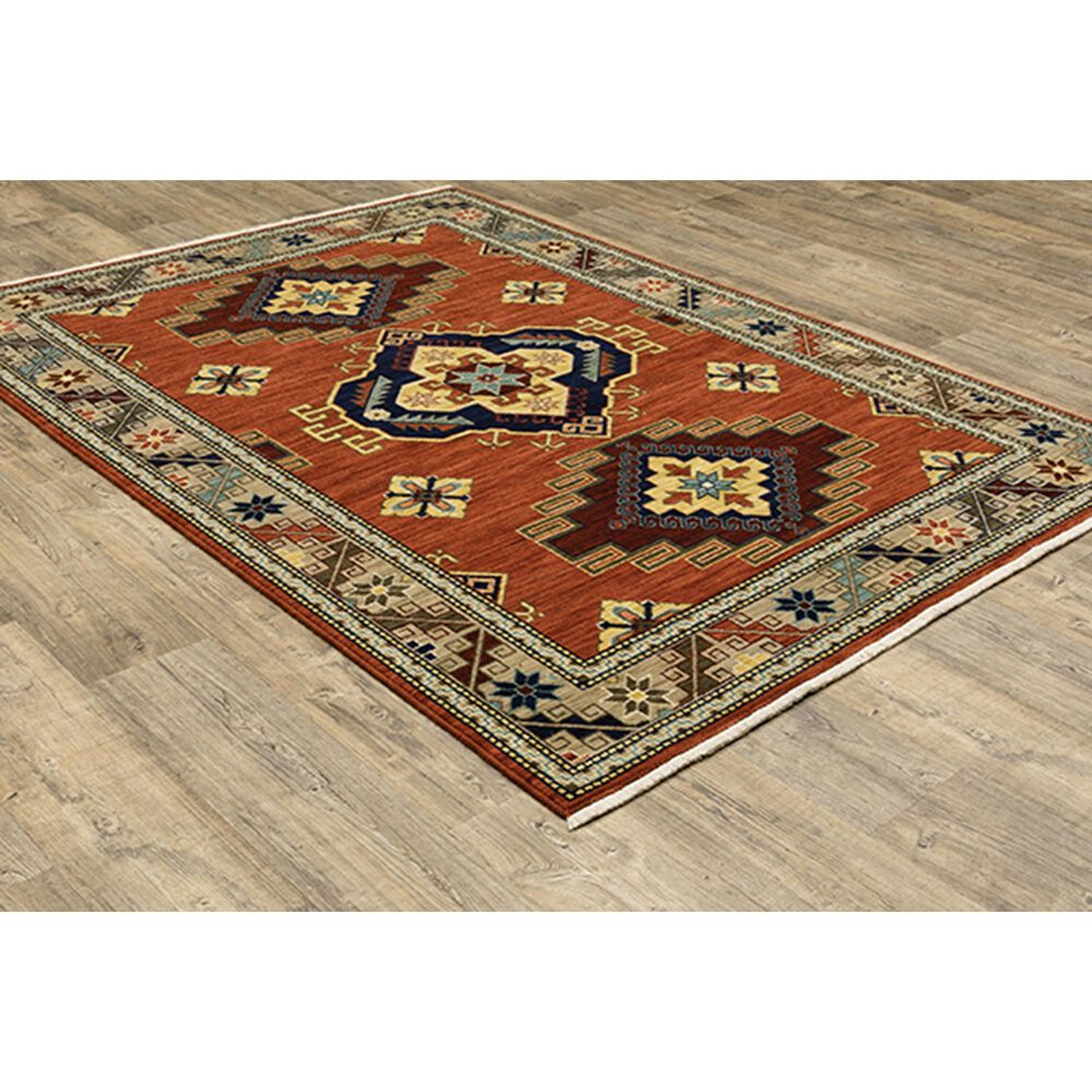 Oriental Weavers Lilihan Medallion 5504P 2&#39; x 6&#39; Red Scatter Rug, , large