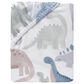 Lambs & Ivy Dino-Might Fitted Crib Sheet in White, Gray and Blue, , large