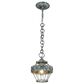 Golden Lighting Ferris 1-Light Mini Pendant in Blue Verde Patina, White and Gold, , large