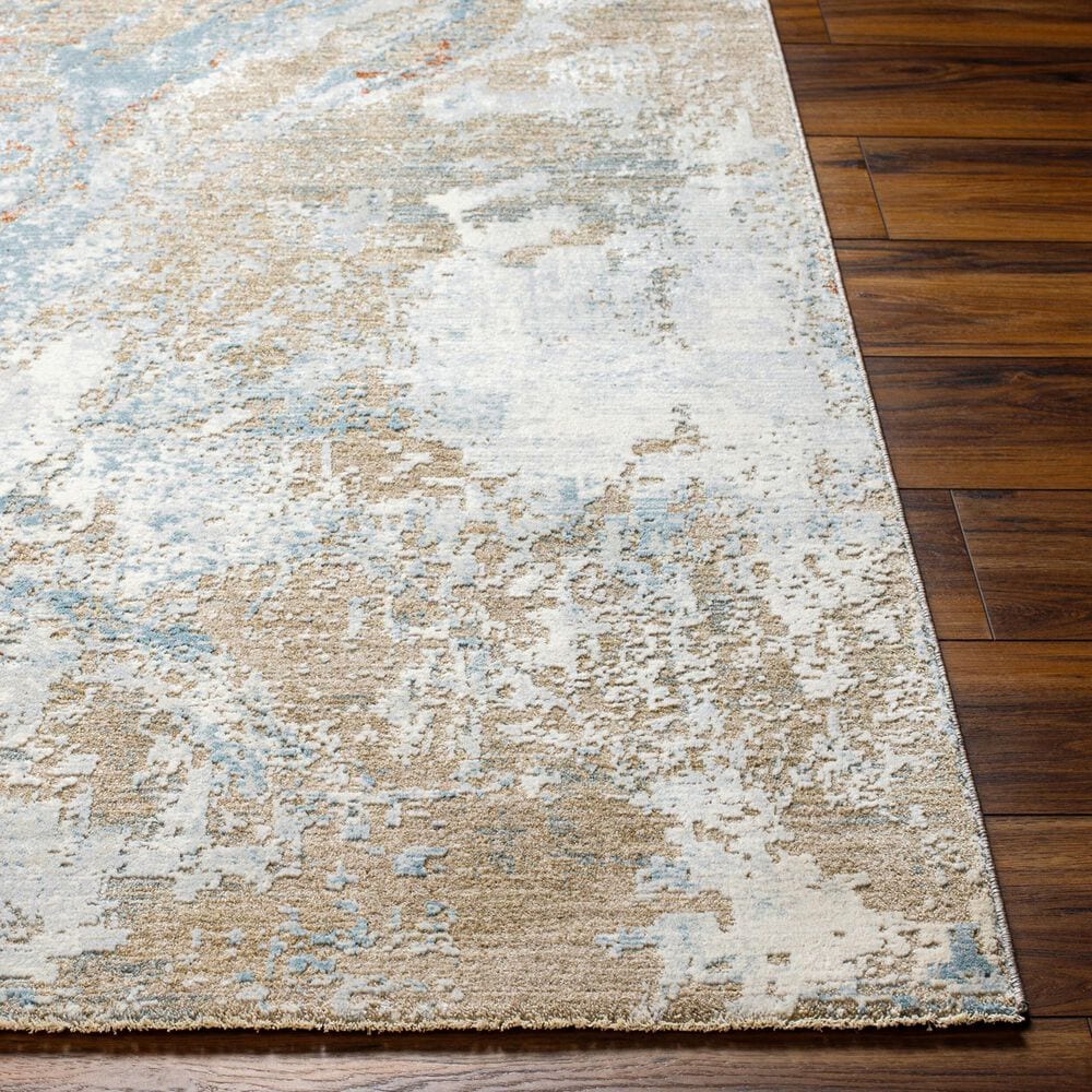 Surya Brunswick Cream, Tan, Taupe, Light Slate, Blue and Seafoam 2&#39;7&quot; x 10&#39; Runner, , large