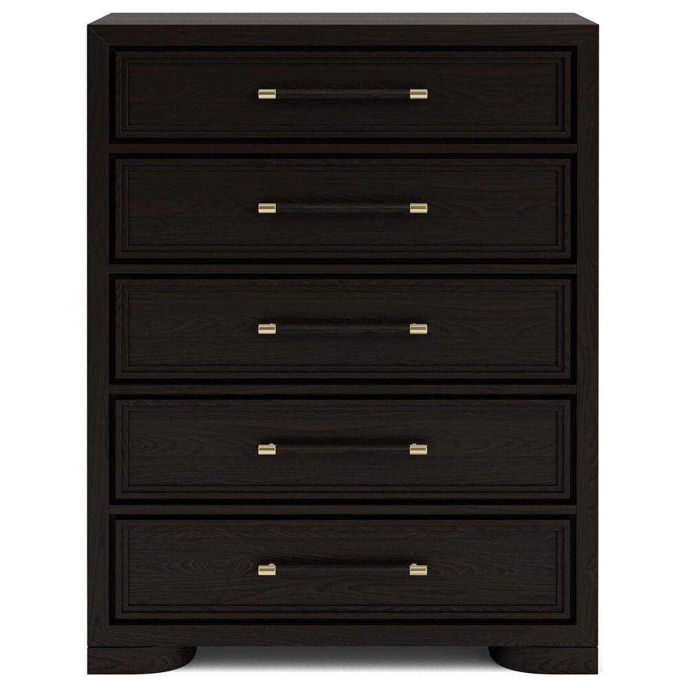 Riverside Furniture Lydia 5 Piece Queen Platform Upholstered Bedroom Set in Dark Cabernet, , large