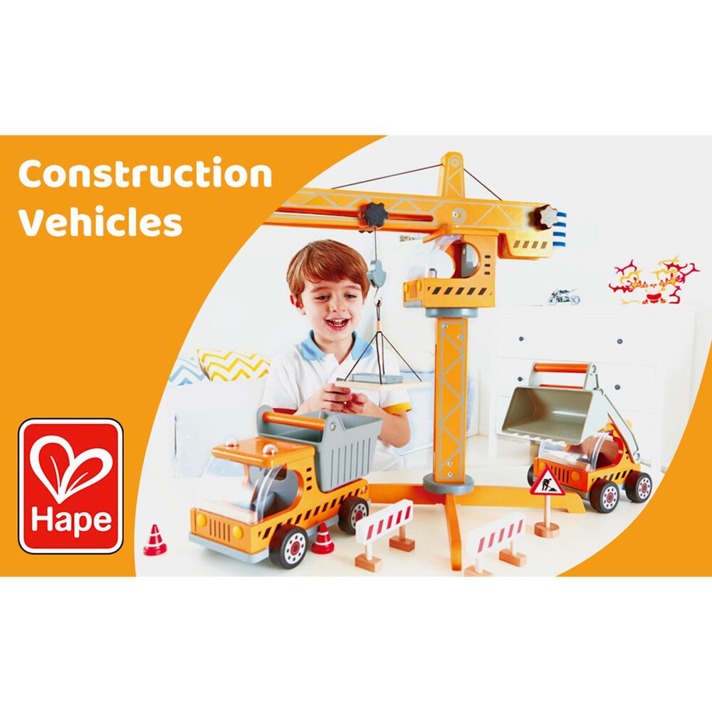 Hape Toys Playscapes Crane Lift Playset in Orange, , large