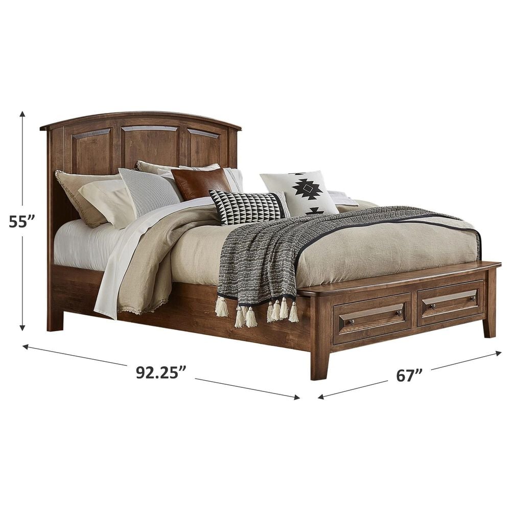 Archbold Furniture Carson Queen Storage Bed in Maple Bark, , large