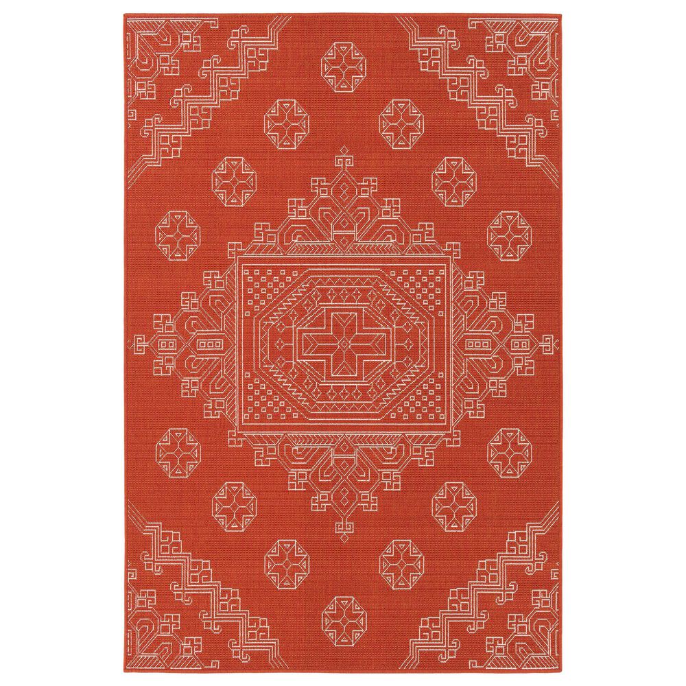 Kaleen Rugs Sunice 1"9" x 3" Tangerine and Ivory Area Rug, , large
