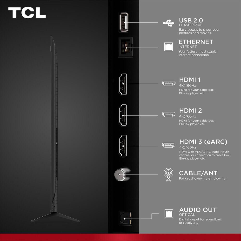 TCL 85" Class Q6LR Series 4K QLED Smart TV with Roku TV, , large