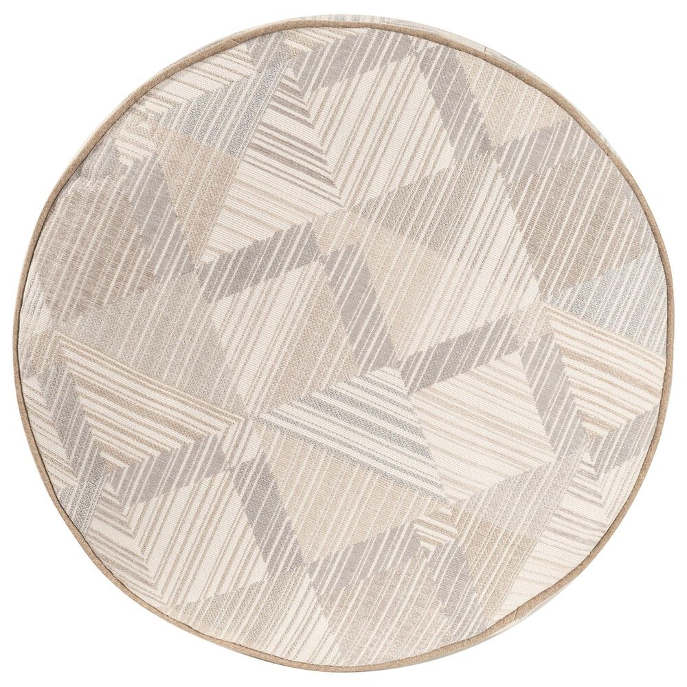 Howard Elliott Prisma Foot Pouf in Natural, , large